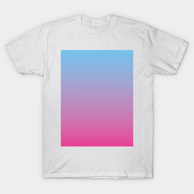 Blue Lavender Pink Ombre Fade Sunset Gradient T-Shirt by squeakyricardo